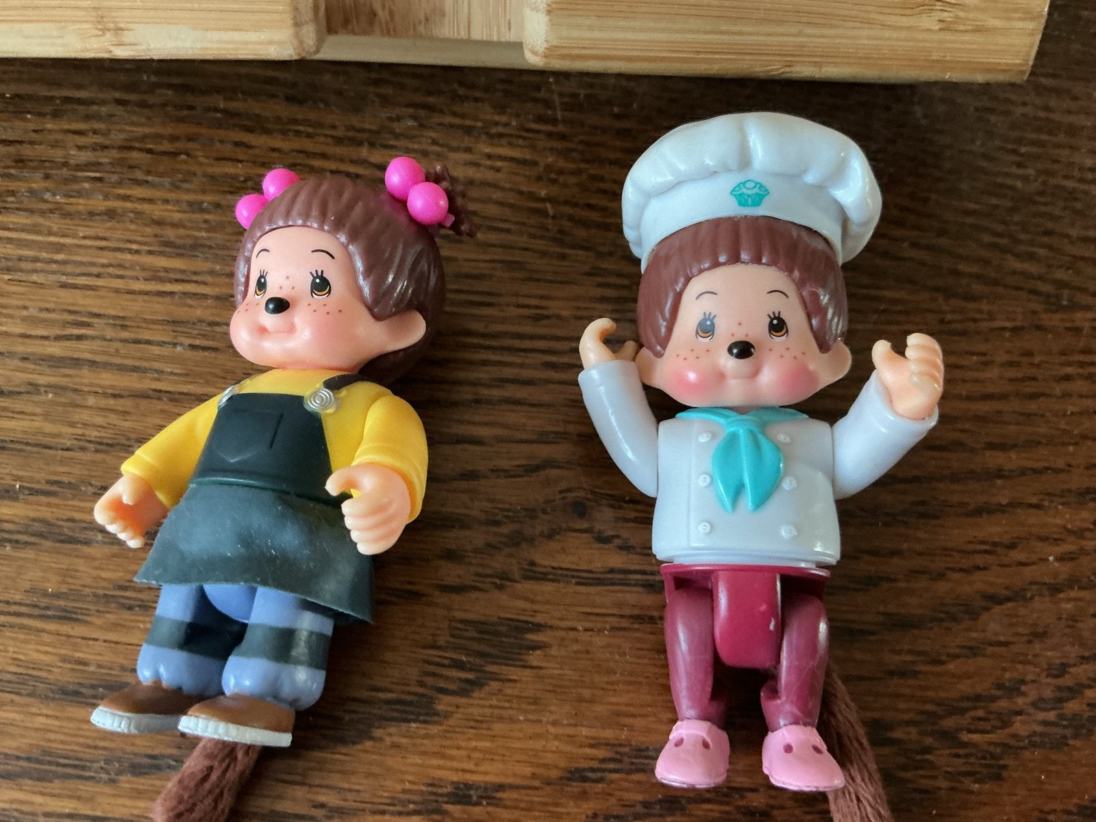 Monchhichi poppetjes - kok en meisje, Ophalen of Verzenden, Gebruikt, Jongen of Meisje