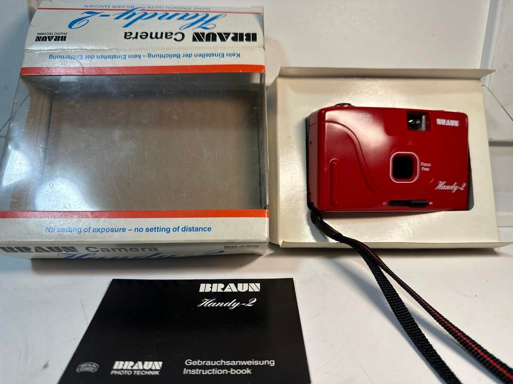 Braun Handy-2 Camera - Compleet met doos en handleiding, Ophalen of Verzenden, Gebruikt, Compact, Overige Merken