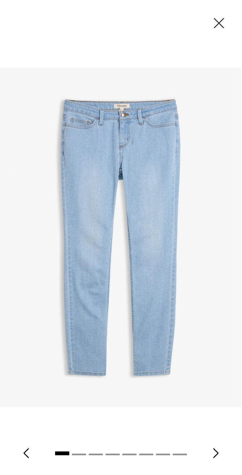 Nieuwe Bonprix Skinny Stretch Jeans Lichtblauw Maat 50, Bonprix, Blauw, Overige jeansmaten, Nieuw