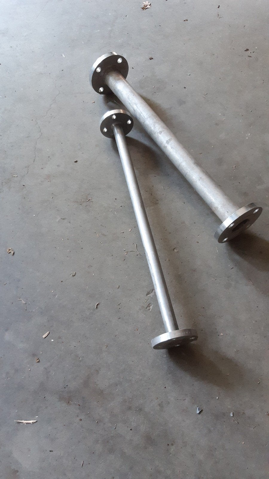Industriële halters rvs, Ophalen of Verzenden, Zo goed als nieuw, Buik, Halterset