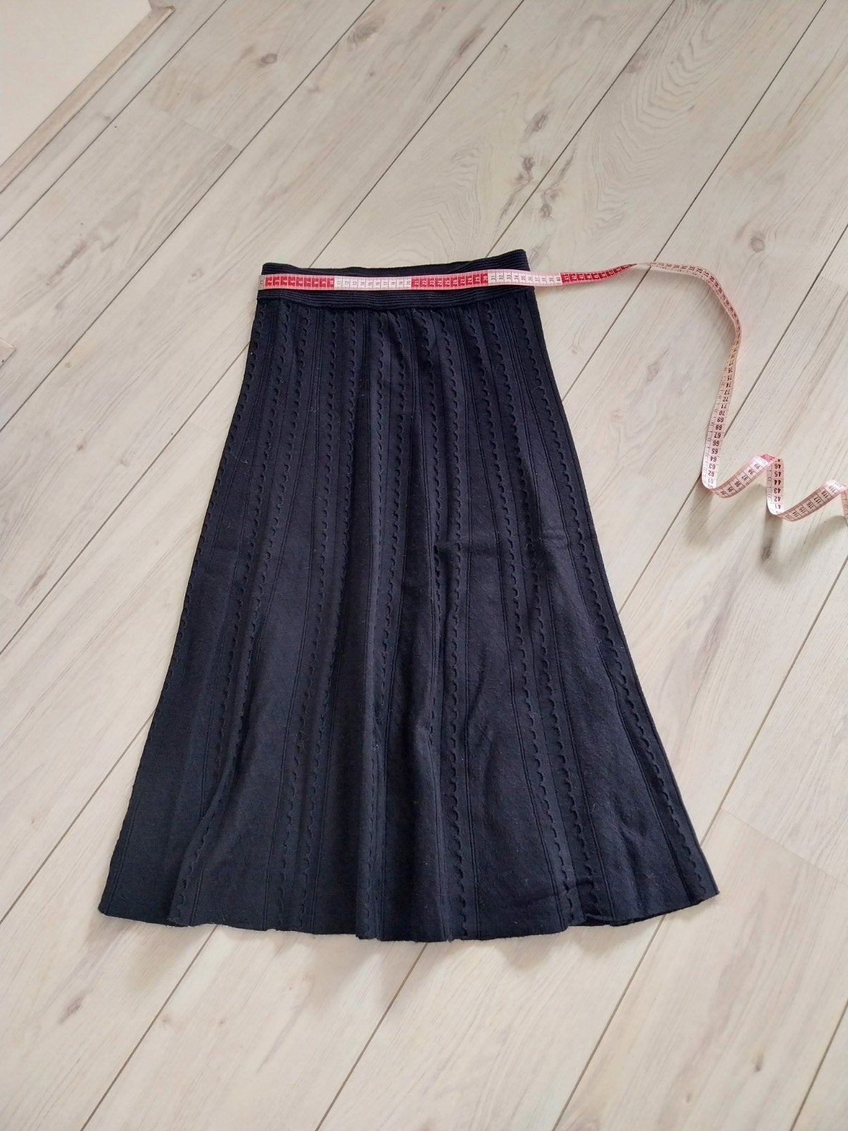 Massimo Dutti gebreide midi rok maat S zwart, Kleding | Dames, Massimo Dutti, Ophalen of Verzenden, Zo goed als nieuw, Maat 36 (S)