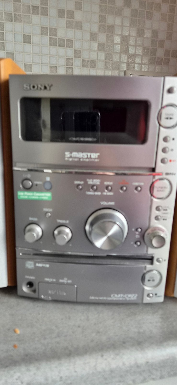 Mini Sony midiset radio/cd/mp3/cassette, Gebruikt, Microset, Cassettedeck, Ophalen of Verzenden