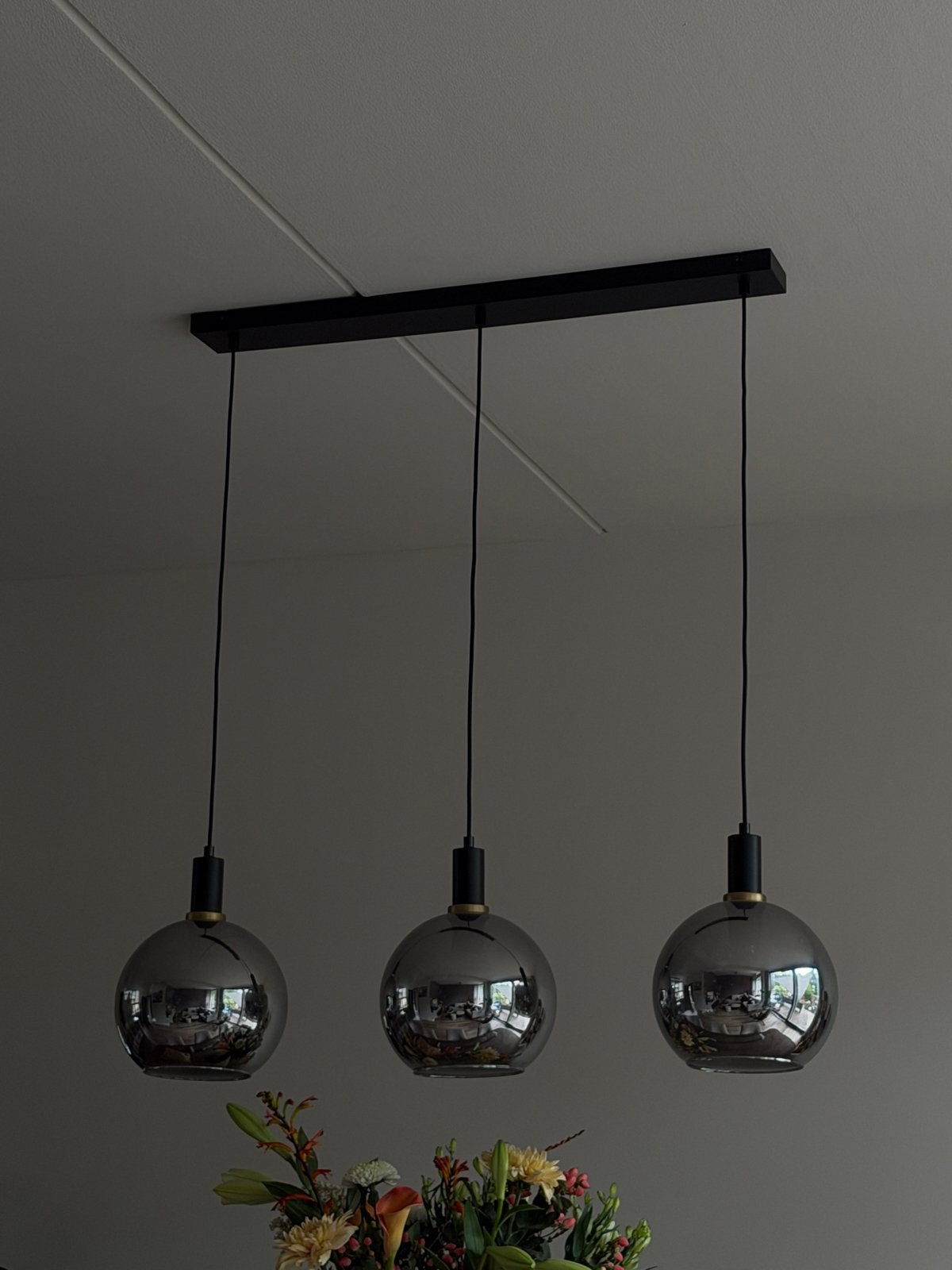 Kwantum hanglamp Nodus, Ophalen, Zo goed als nieuw, Glas, E27 (groot)