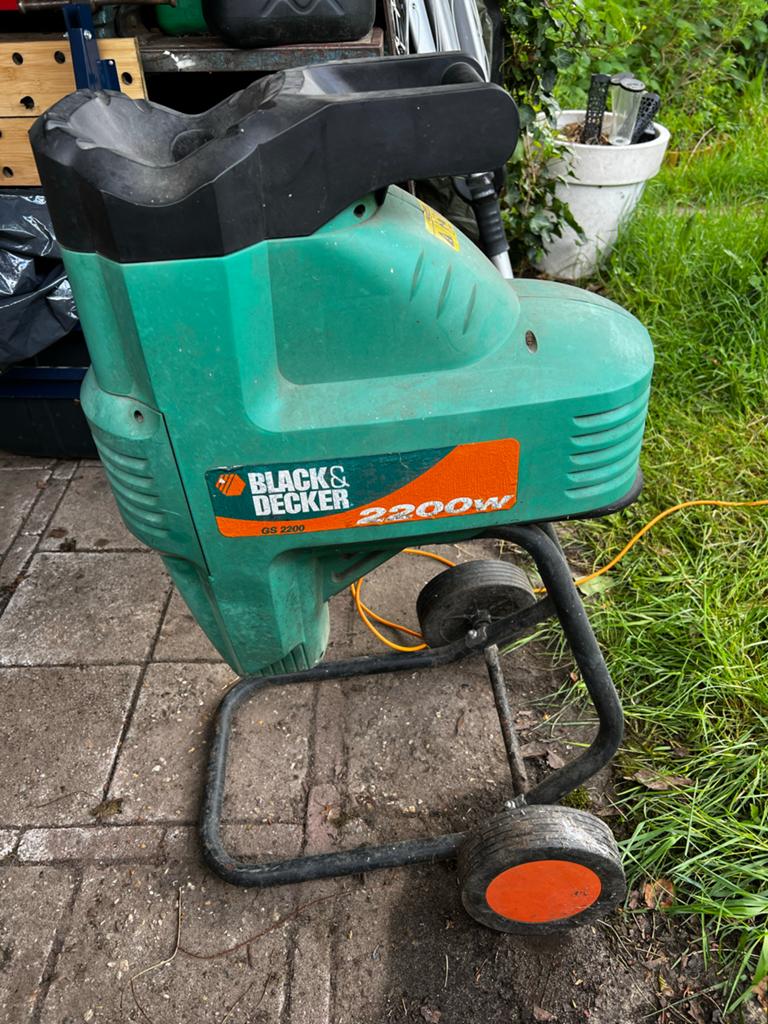Black & Decker GS2200 Hakselaar - Gebruikt maar werkt, Ophalen, Gebruikt, Elektrisch