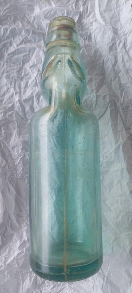 Knikkerfles antieke groene kogelfles made in germany ww2  ?, Ophalen of Verzenden