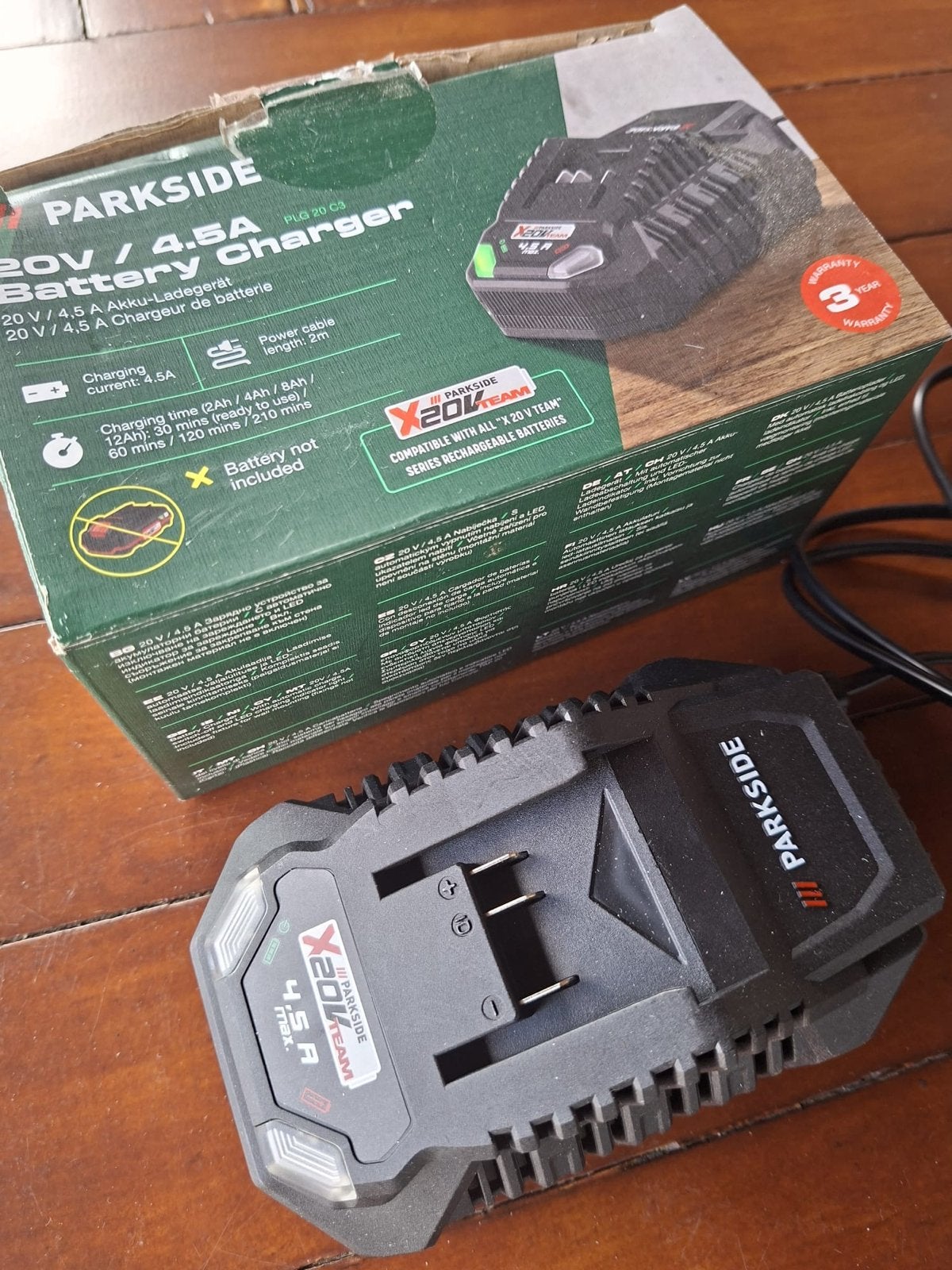 Parkside Accu-Telescopische Heggenschaar 20V met Accu en Lad, Ophalen, Zo goed als nieuw, Accu