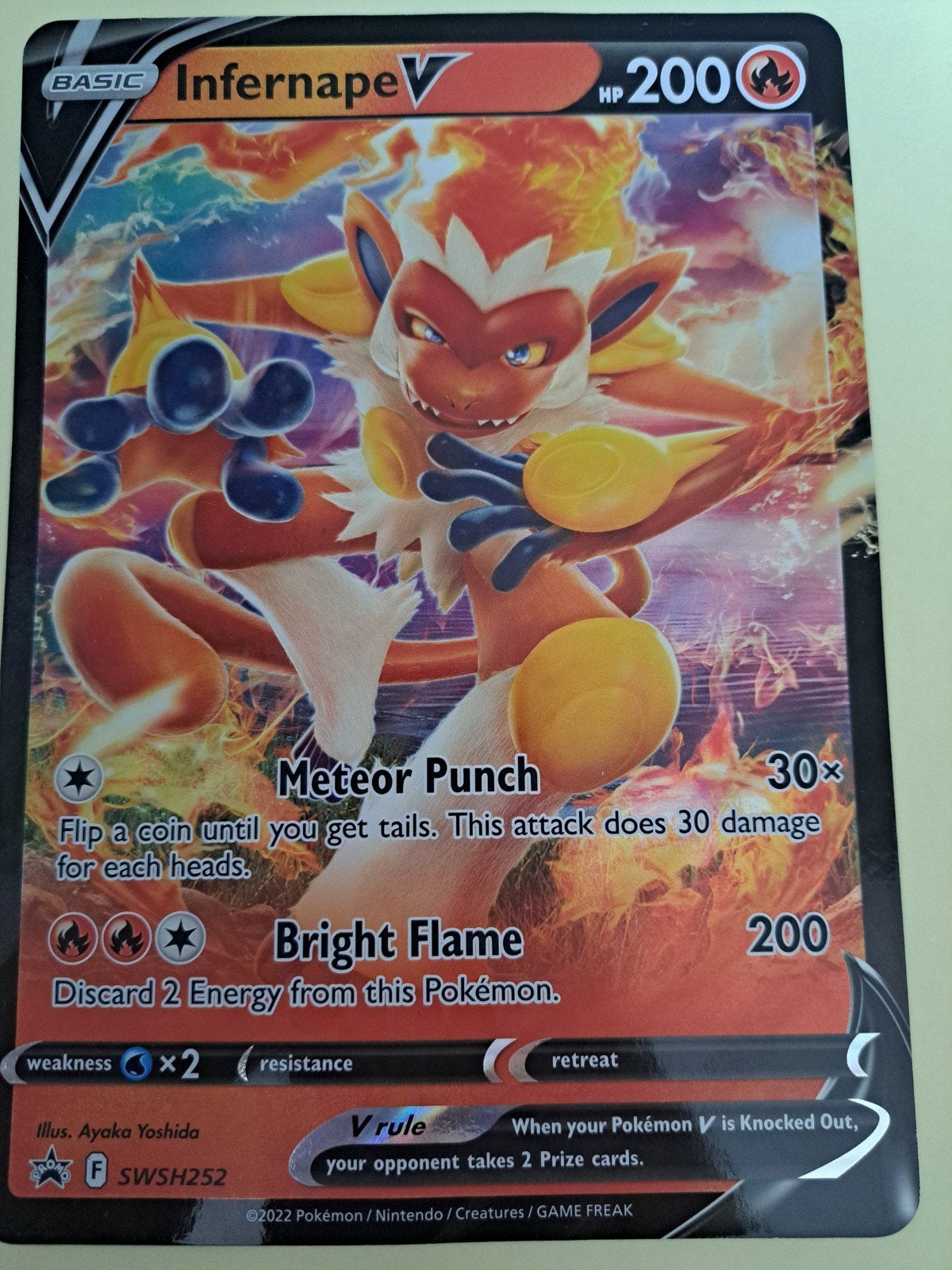 Infernape V mega pokemonkaart, Ophalen, Zo goed als nieuw, Losse kaart