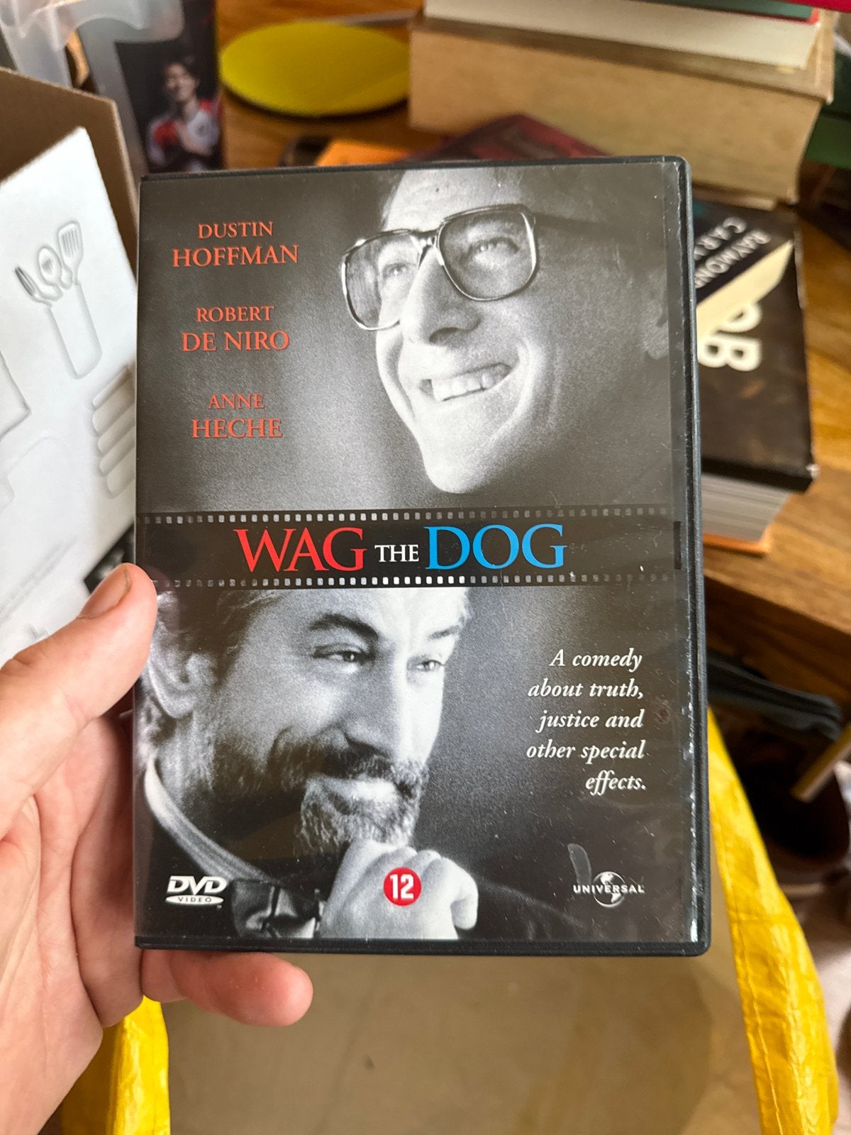 Wag the Dog DVD - Dustin Hoffman, Robert De Niro, Vanaf 12 jaar, Ophalen of Verzenden, Gebruikt, Overige genres