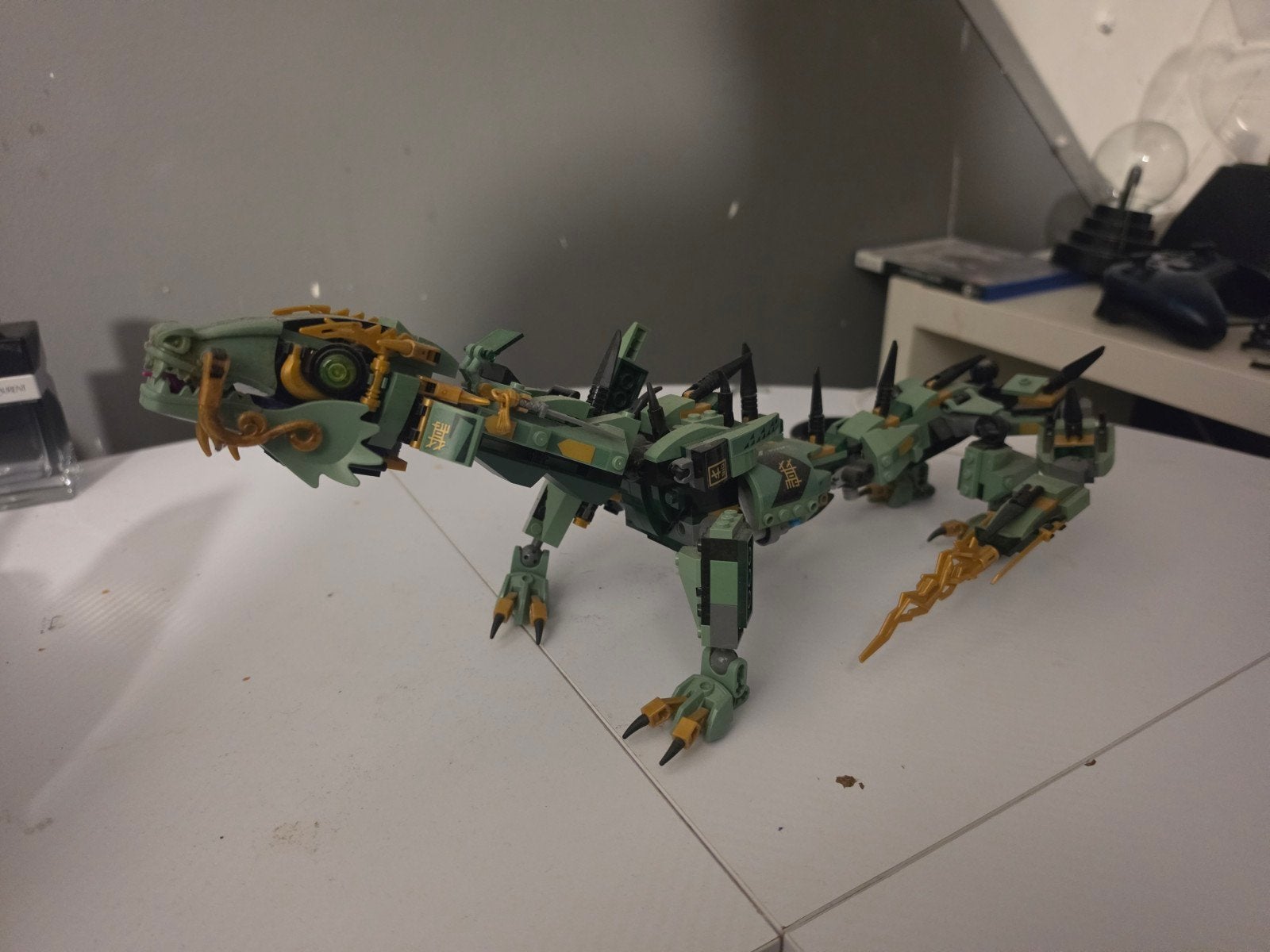 Lego Ninjago Groene NRG Draak (70593), Lego, Ophalen of Verzenden, Zo goed als nieuw, Compleet