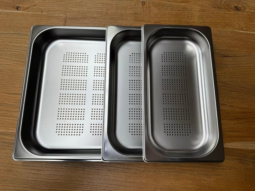 Roestvrijstalen geperforeerde gastronorm bakken, Overige typen, Ophalen of Verzenden, Metaal, Overige merken