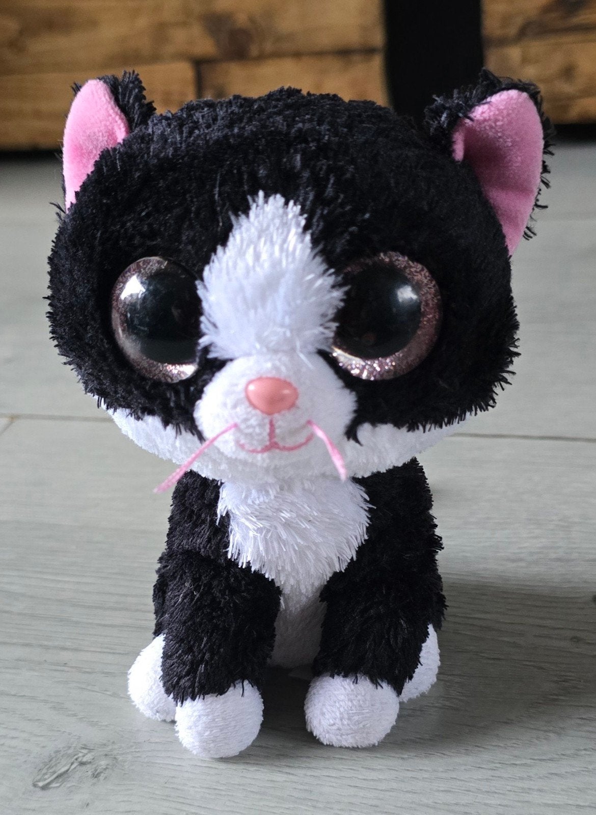Ty Beanie Boo - Pepper de kat - 15 cm, Kinderen en Baby's, Zwart, Ophalen of Verzenden, Kat, Klein (minder dan 20 cm)