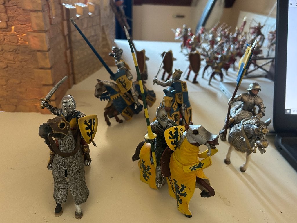 collectie Schleich en andere Leeuwenridders, Ophalen of Verzenden, Gebruikt