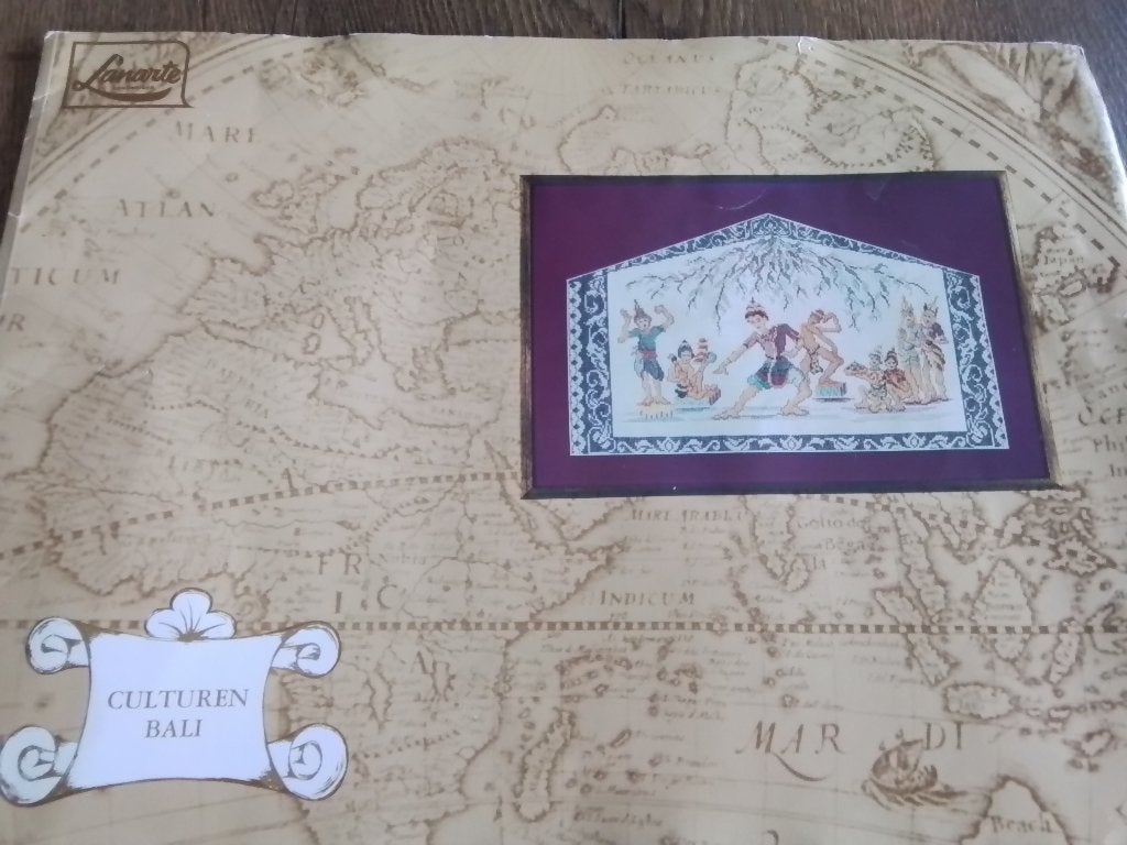 Lanarte borduurpakket culturen balie, Ophalen of Verzenden, Zo goed als nieuw, Handborduren, Borduurpakket