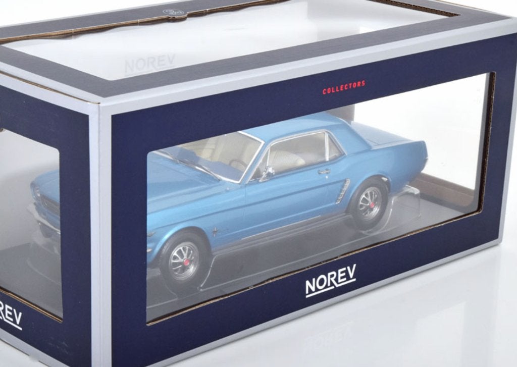 Ford Mustang Coupe 1965 Twilight Turquoise 1/18 NOREV 182800, Hobby en Vrije tijd, Modelauto's | 1:18, Verzenden, Nieuw, Auto
