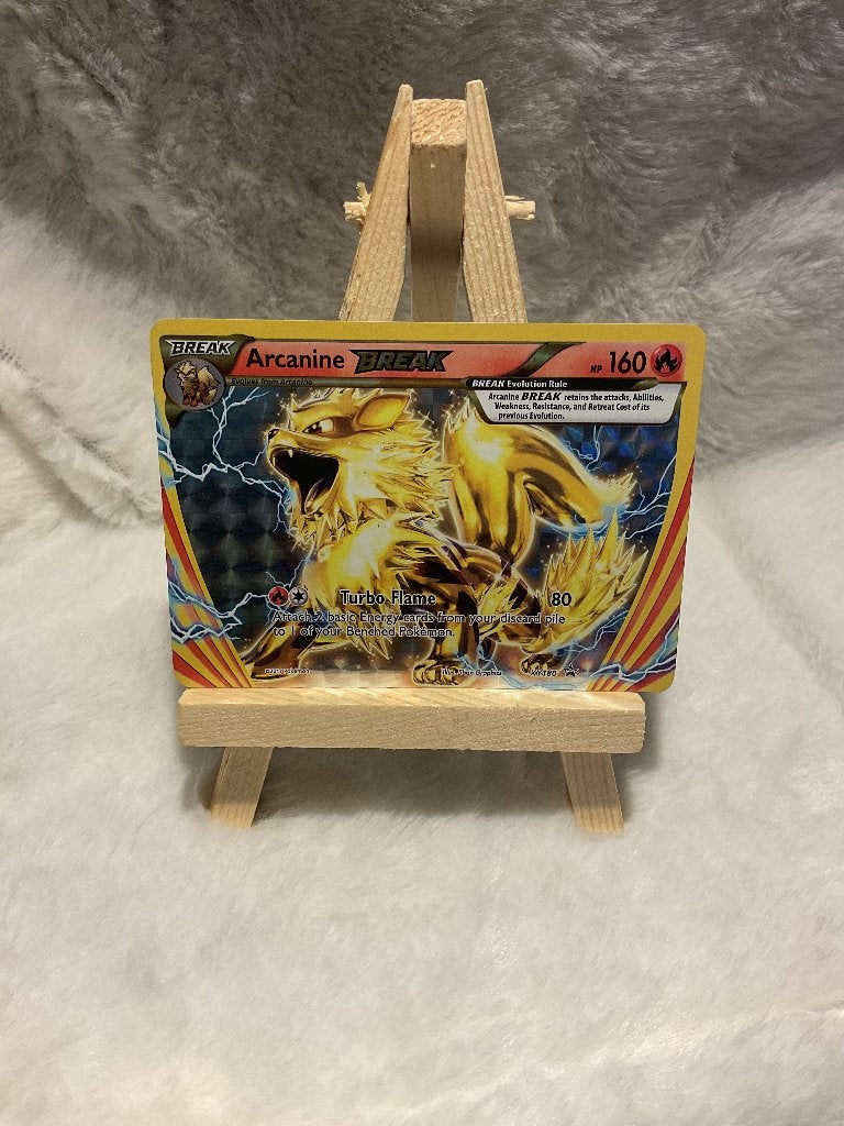 Pokémon Arcanine BREAK XY 180/ – GD/EX, Ophalen of Verzenden, Zo goed als nieuw, Losse kaart, Foil