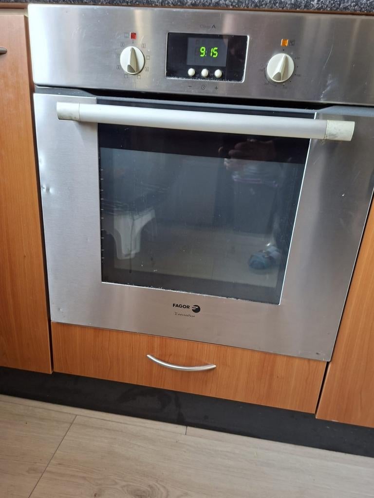 Fagor Inbouwoven - RVS, Witgoed en Apparatuur, Ovens, Gebruikt, Inbouw, Oven met grill, 60 cm of meer, Hete lucht, Ophalen of Verzenden