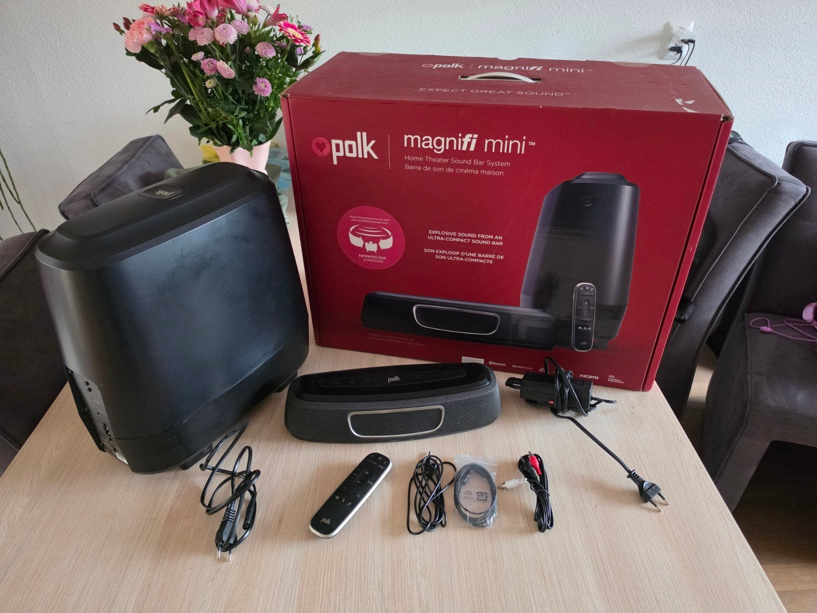 Polk Magnifi Mini Home Theater Sound Bar Systeem, Soundbar, Zo goed als nieuw, Overige spelers, Ophalen