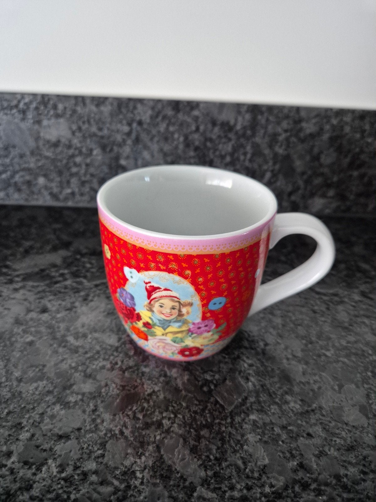 Albert Heijn - Mok winters met meisje, Ophalen of Verzenden, Zo goed als nieuw, Overige stijlen, Kop(pen) en/of Schotel(s)
