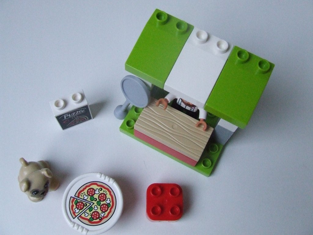 Duplo set 10927 – Pizza kraam / Pizza Stand (compleet), Compleet, Ophalen of Verzenden, Zo goed als nieuw, Duplo