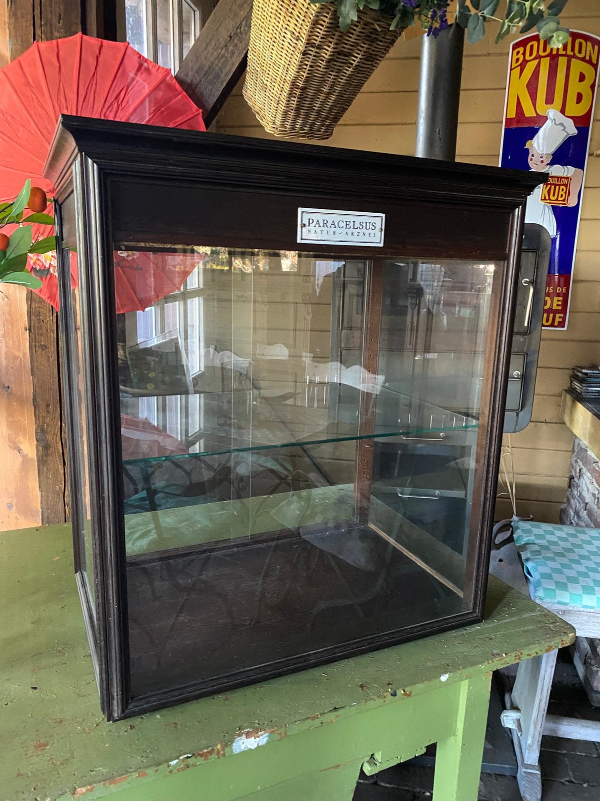 Vitrinekastje apothekerskastje, Huis en Inrichting, Kasten | Vitrinekasten, Gebruikt, Minder dan 100 cm, 50 tot 100 cm, 25 tot 50 cm