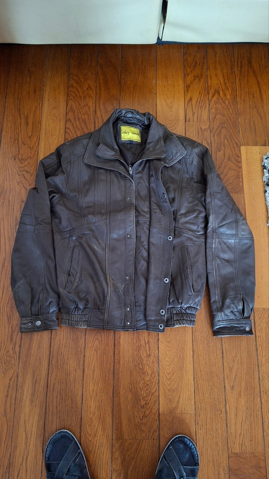 leren jas, Ophalen, Maat 52/54 (L), Bruin