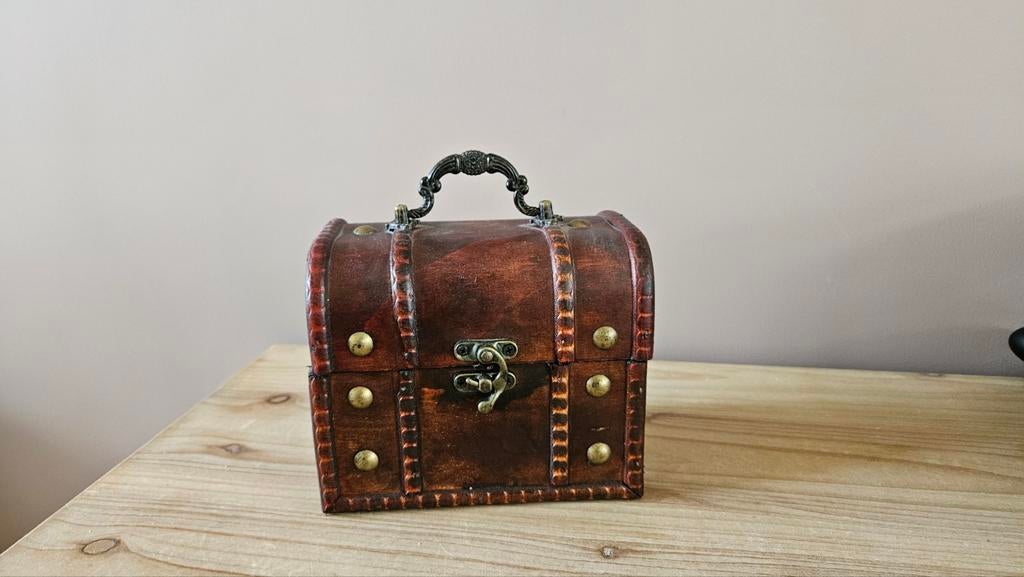 vintage houten schatkistje, Ophalen