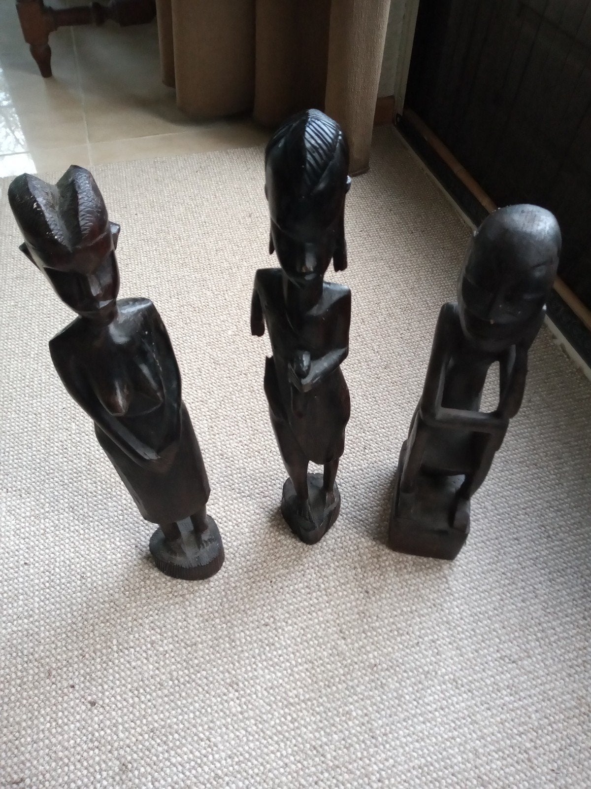 Afrikaanse beelden groep en meer kunst en antiek, Antiek en Kunst, Ophalen of Verzenden