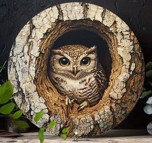 uil in boomholte ( metaal ), Tuin en Terras, Verzenden, Nieuw