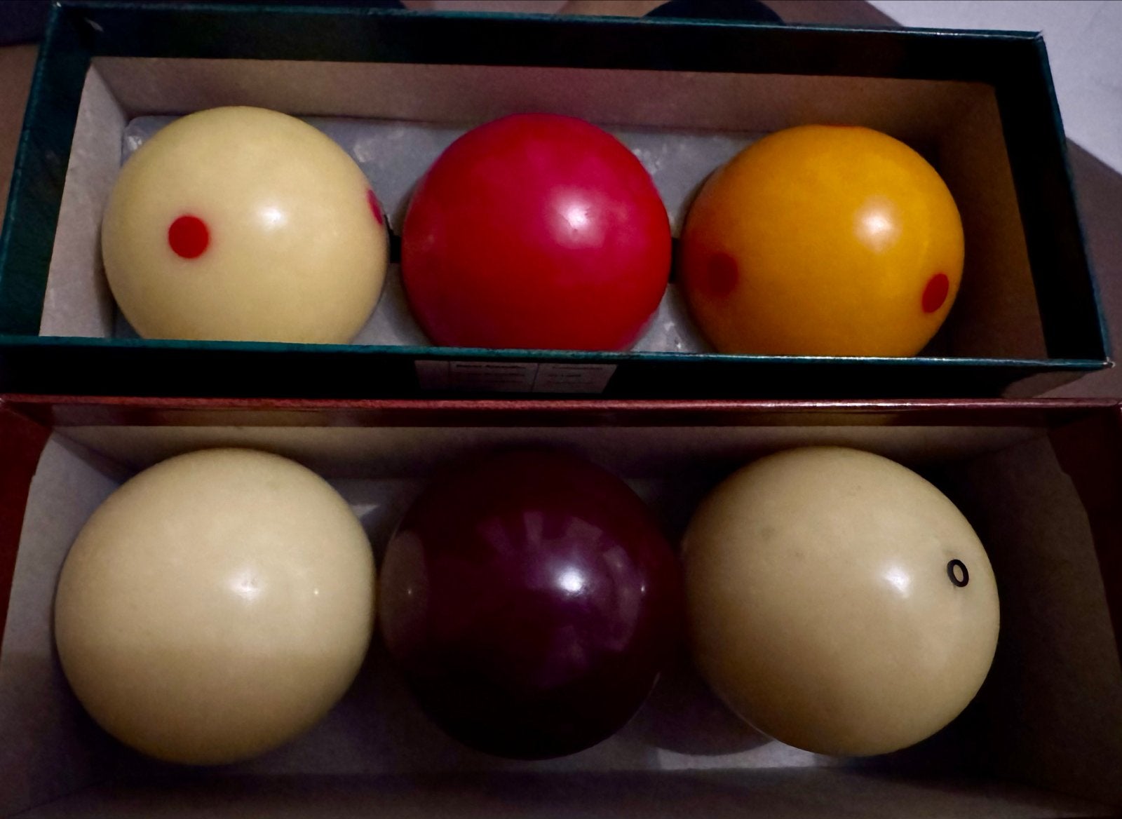 2 sets Aramith biljartballen, Ophalen, Gebruikt, Keu of Ballen