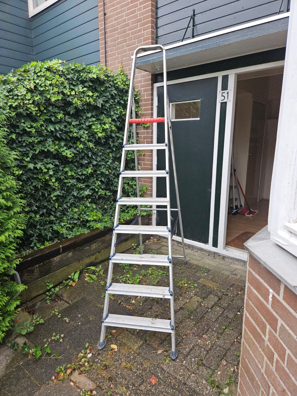 Altrex Dubbel Decker D 808 huishoudtrap - 8 treden, Doe-het-zelf en Verbouw, Ladders en Trappen, Ophalen, Gebruikt, Trap, 2 tot 4 meter