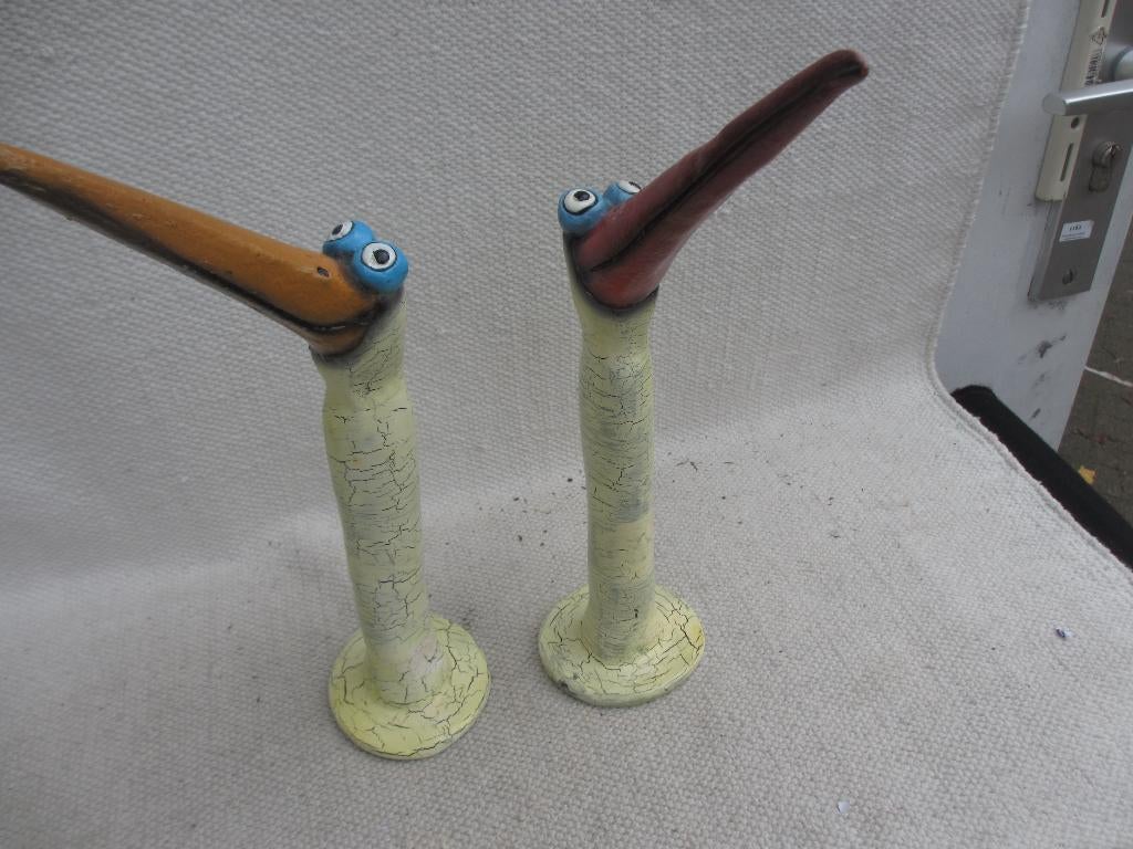 Twee vogel beeldjes van "Kunstenkadootjes", Ophalen of Verzenden, Gebruikt, Dier
