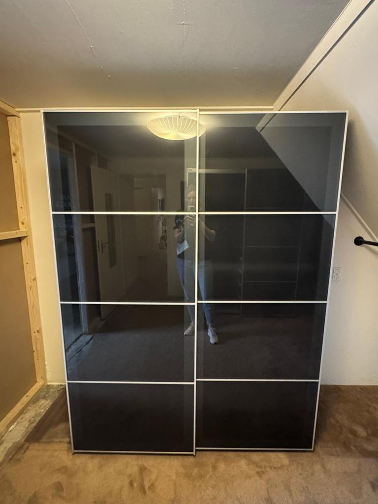 2x IKEA Pax kasten 150 cm breed met schuifdeuren, Huis en Inrichting, Kasten | Kledingkasten, Ophalen, Overige materialen, Gebruikt
