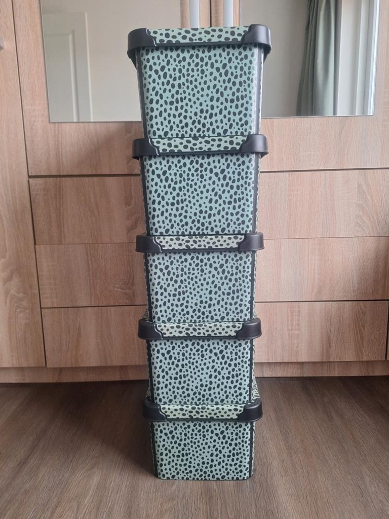Opbergbox 10 liter (5 stuks) van Wibra, Ophalen of Verzenden, Gebruikt