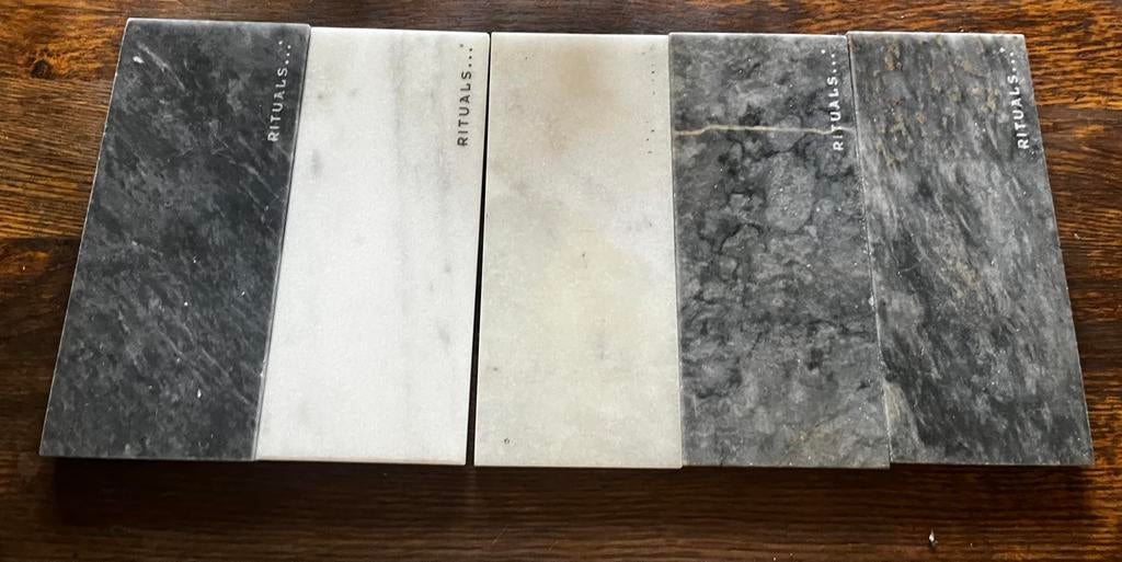 Vijf Rituals marmeren zeep trays, Huis en Inrichting, Badkamer | Badtextiel en Accessoires, Ophalen