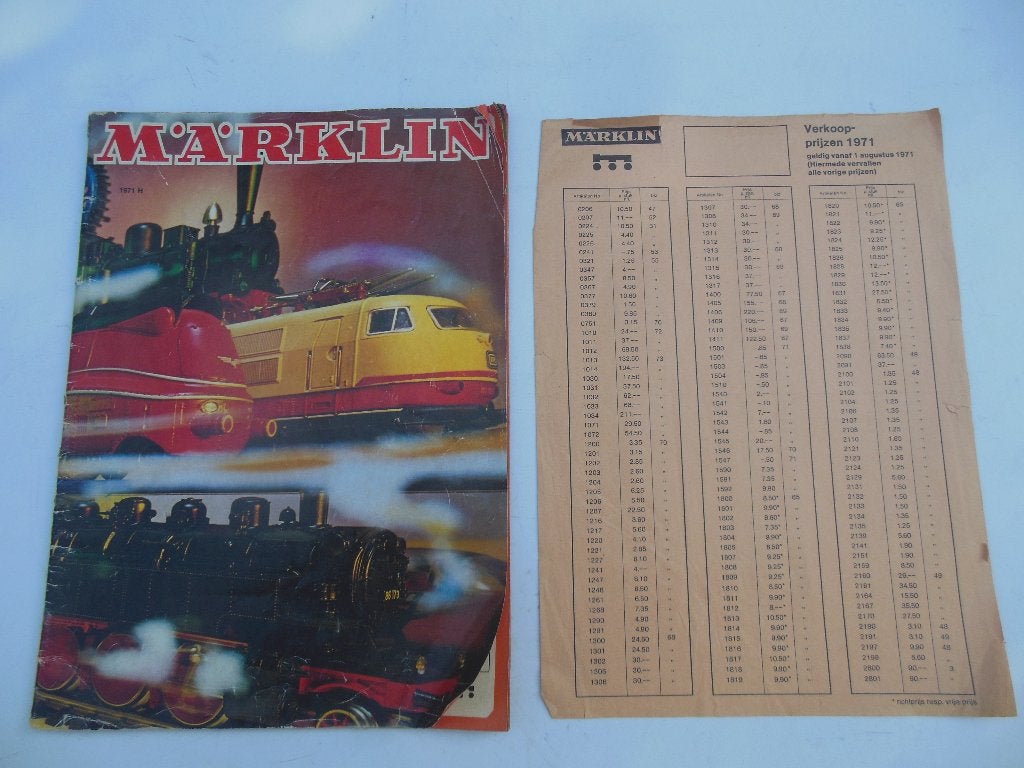 Markjlin catalogus 1971 + prijslijst, Gebruikt, Gelijkstroom of Wisselstroom, Analoog, Märklin