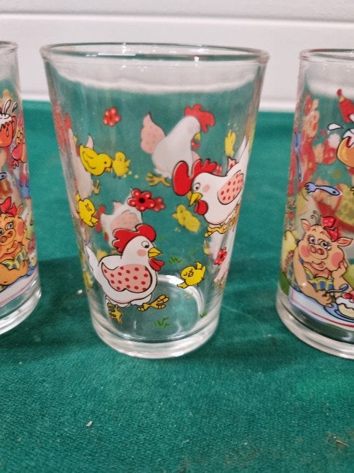 glazen kinder glas met opdruk vintage, Ophalen of Verzenden, 'T Olde Gre-j, Info@toldegrej.nl, Endepoelstraat 20f Didam