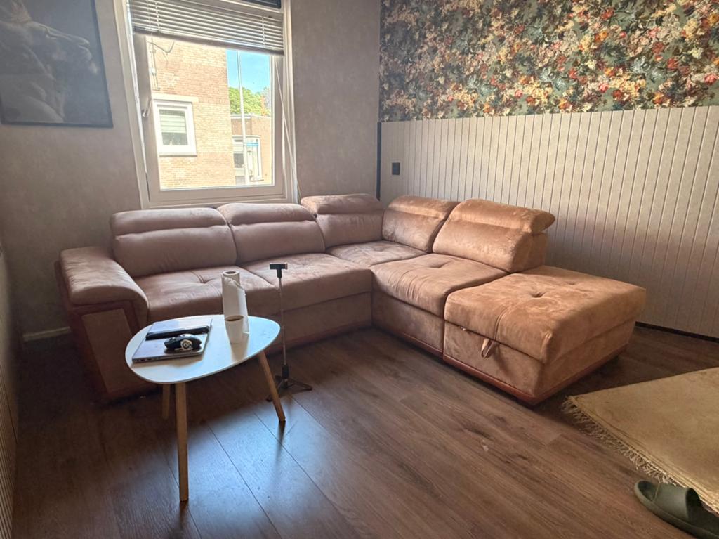 Luxe L-Microleder slaapbank te koop Comfortabel In topstaat, Ophalen, Overige kleuren, Zo goed als nieuw, Overige maten