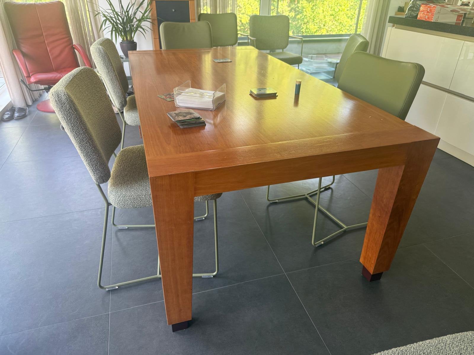 Eettafel, Kersen hout, 200x100 cm, Huis en Inrichting, Tafels | Eettafels, Ophalen, Gebruikt, 200 cm of meer, 50 tot 100 cm