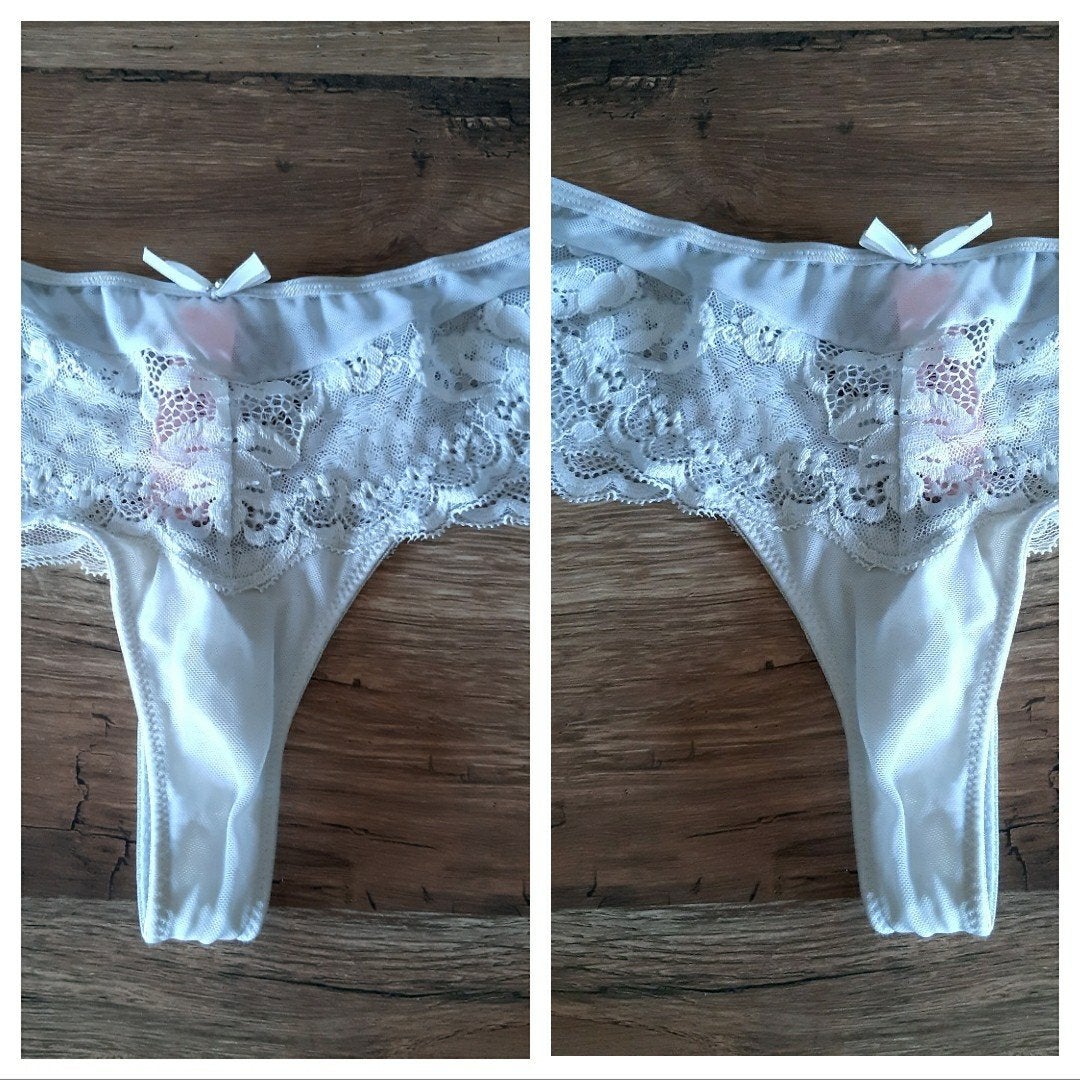 Hunkemoller String Wit Kant Maat L, Hunkemoller, Ophalen of Verzenden, Wit, String