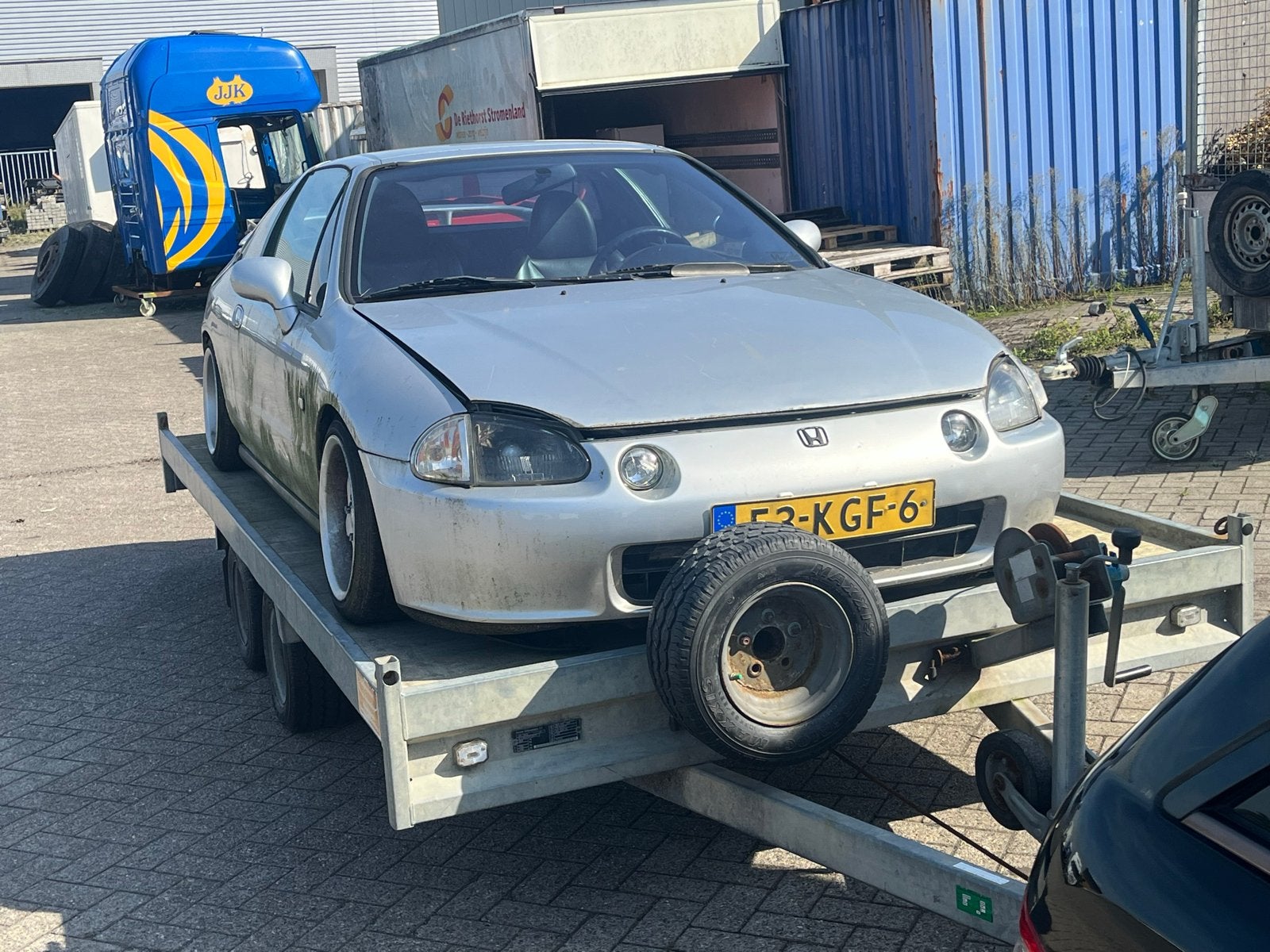 Honda CRX 1.6 Coupe ESI 1997 Grijs, Auto's, Voorwielaandrijving, 1005 kg, 125 pk, 40 €/maand