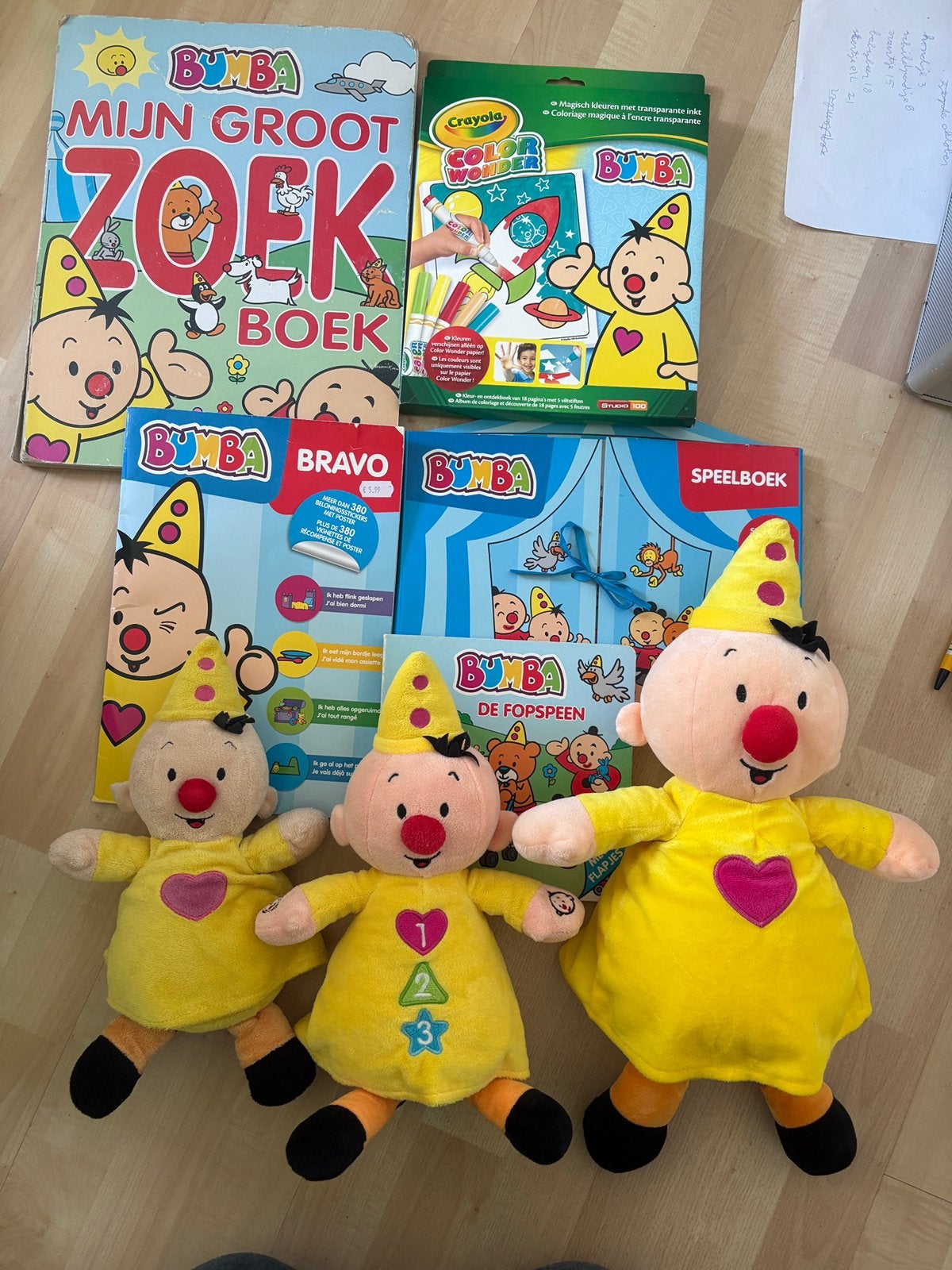 Bumba setje met (kleur)boek en knuffels, Ophalen, Gebruikt, Overige typen, Middelgroot (20 tot 80 cm)