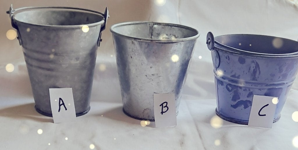 Kleine Zinken emmers, Antiek en Kunst, Curiosa en Brocante, Ophalen of Verzenden