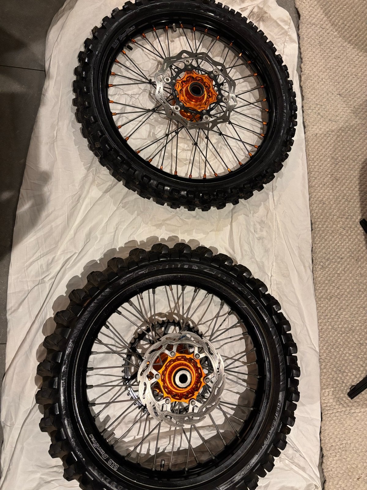 KTM originele Factory wielen 21/19 inch met remschijven en b, Motoren, Ophalen, Gebruikt