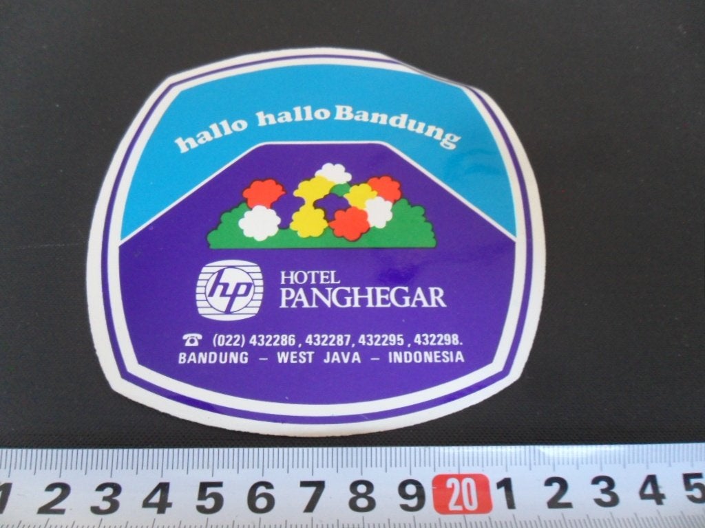sticker Indonesia Bandung West Java HOTEL PANGHEGAR, Ophalen, Zo goed als nieuw