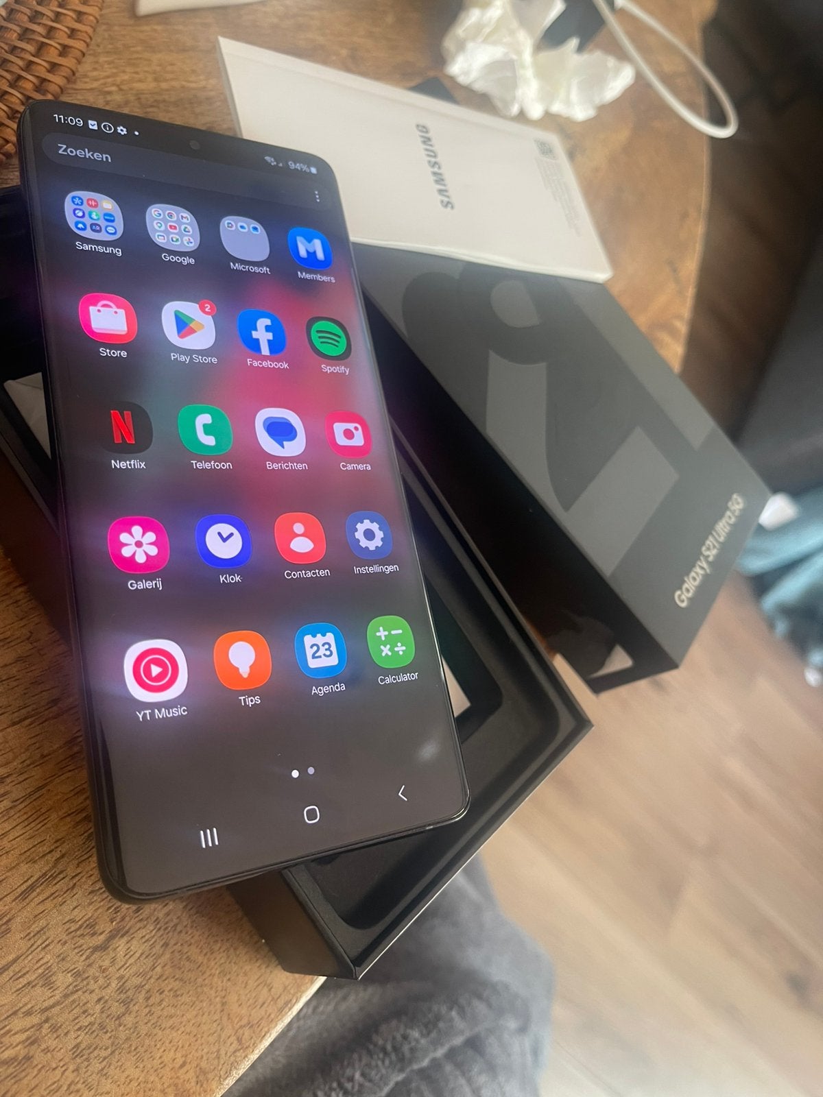 Samsung Galaxy S21 Ultra 5G 128GB opslag in de kleur zwart, Zwart, Ophalen of Verzenden, Zo goed als nieuw, 128 GB