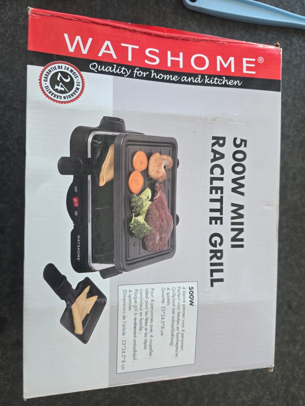 WATSHOME 500W Mini Raclette Grill - Nieuw in doos (D4), Ophalen of Verzenden