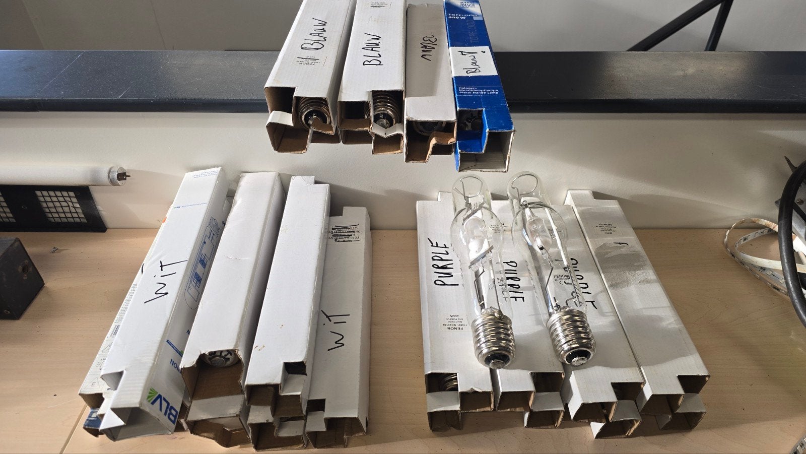 18x HQI 400 watt lampen div kleuren, Ophalen of Verzenden, Gebruikt, 200 tot 500 watt, Lamp