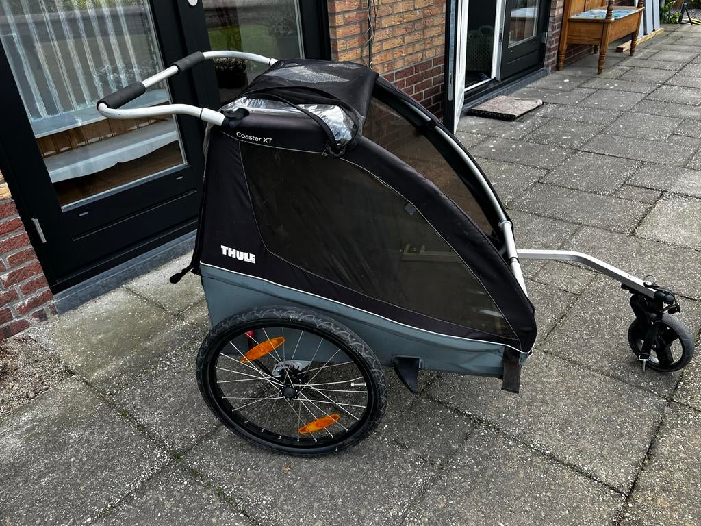 Thule Coaster XT fietskar premium black 2021, Opvouwbaar, Ophalen of Verzenden, Zo goed als nieuw, Kinderkar