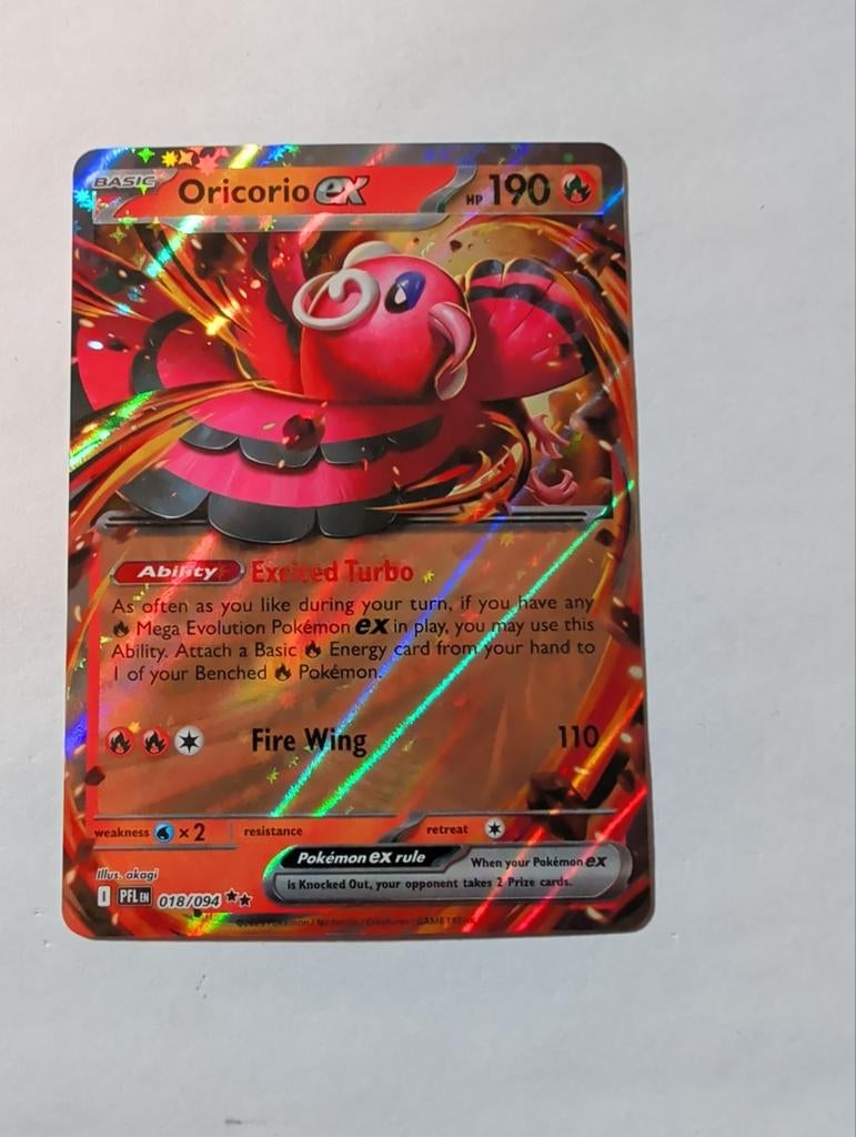 Oricorio-GX 018/094 Pokémon Kaart - Zo goed als nieuw, Verzenden, Zo goed als nieuw, Losse kaart, Foil