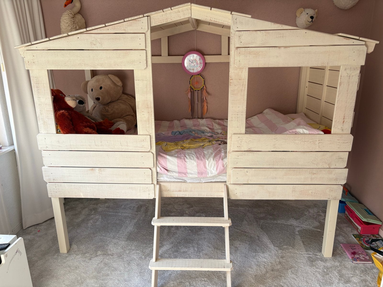 Kinderbed- huisjesbed - inclusief matras, Ophalen, 85 tot 100 cm, Gebruikt, Matras